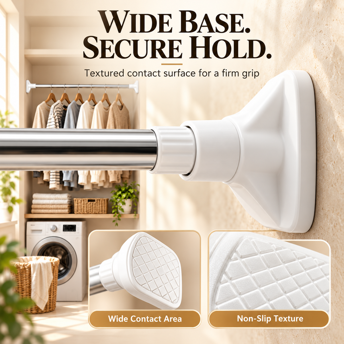 Wide non-slip base