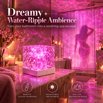 🎁Christmas Sale 50% OFF - Rechargeable Shower Light No Wiring |16 Color Ocean Wave Projector Light