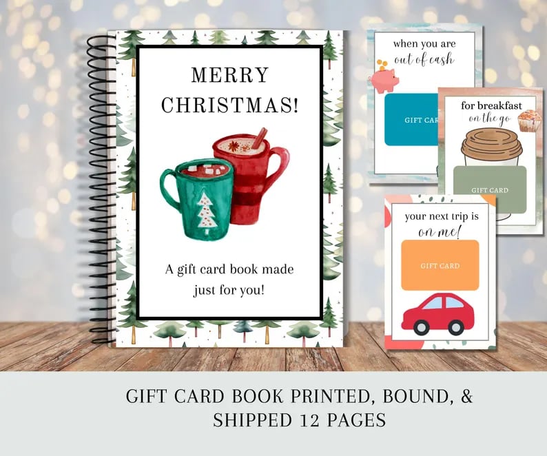 🎄📚Christmas Gift Card Book - 🎁Surprises On Every Page📚Hardcover & Durability Line
