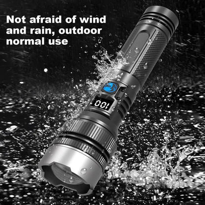 Vexlima™Pro Tactical Flashlight — Ultra-Bright Zoom LED Flashlight with Built-In Power Bank & Digital Battery Display