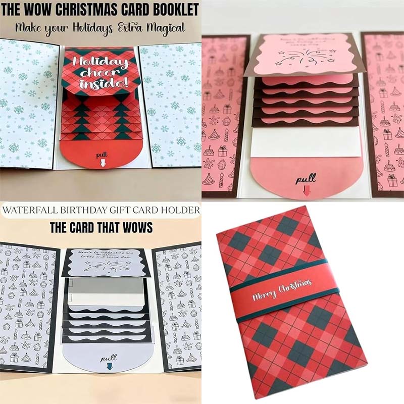 Creative Christmas Waterfall Gift Card Booklet